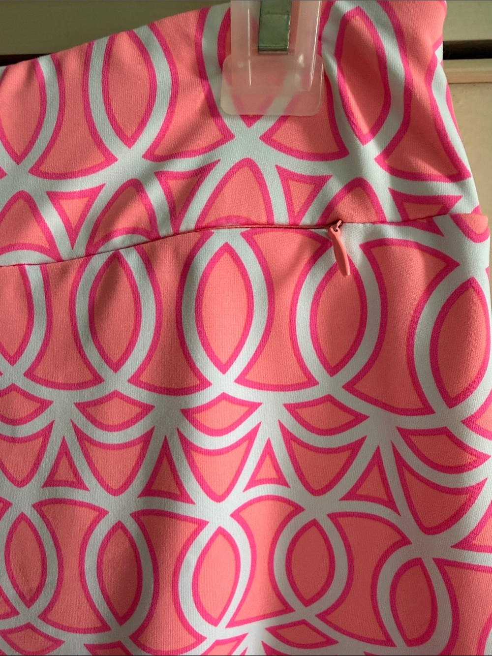 Lulu-B Pink Geometric Mini Skirt - Picture 6 of 11